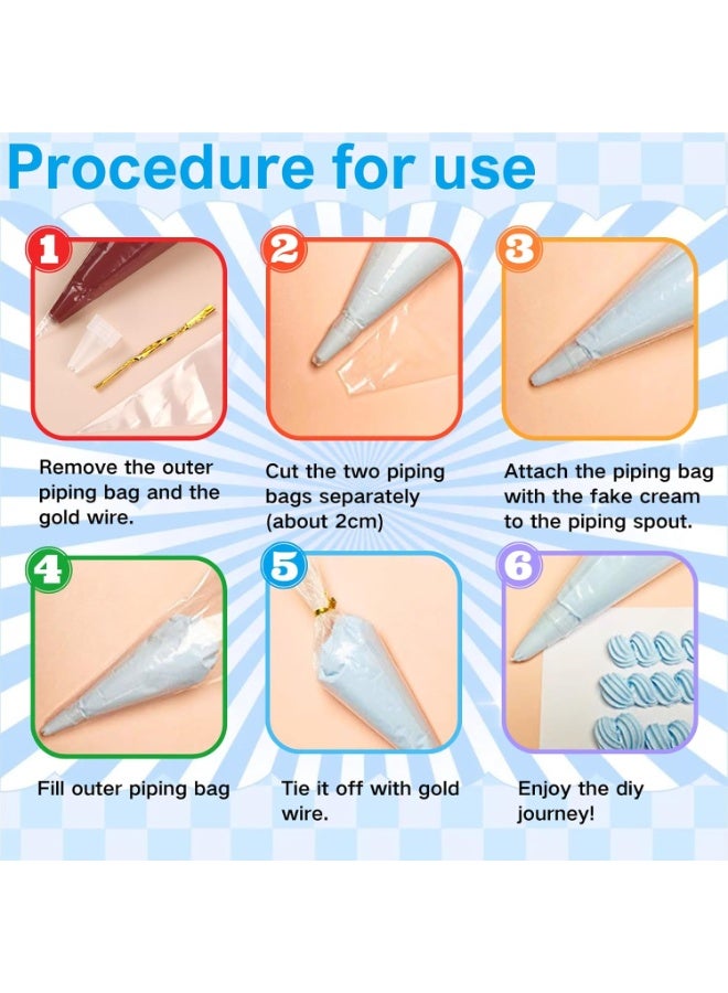 DUNISO Whipped Cream Glue Clay, DIY Making Art Craft Kit with Piping Tip for Handmade Phone Case, Mirror, Jewelry, Accessories, Homemade Decoration (White) - Image 5